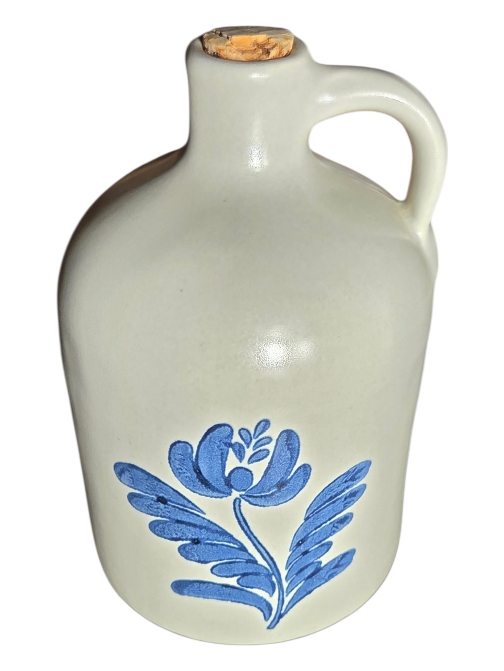 Pfaltzgraff Cream Ceramic Jug with Blue Floral Motif
